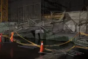 颱風丹娜絲襲南台！台南建案鷹架倒塌　幸無人傷亡