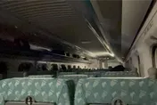 丹娜絲颱風來襲！高鐵列車一度受困　旅客驚呼像在搭船
