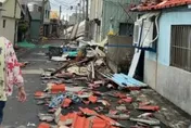 影/丹娜絲重創台南！老屋掀頂、電線桿傾倒　居民盼援助