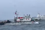 影/4大陸海警船侵擾金門水域　海巡併航監控驅離