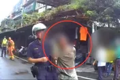 影/新莊男酒後討嘸錢持刀砍母　警、消破門逮人畫面曝光
