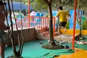 嚇死人！重慶水上樂園泳客觸電倒地　救生員也被電到彈飛逃跑