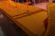 影/颱風楊柳來襲！玉里媽祖宮普渡法船提前入宮避風雨