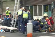 影/彰化驚見「持刀狂徒開瓦斯對峙」！直擊警封街圍捕