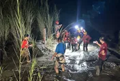 台南左鎮豪雨溪水暴漲　婦人受困橋面獲救無恙