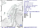 高雄六龜8:00發生規模3.8地震　最大震度2級