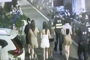 影/桃園KTV搗黃　逾10泰妹「短裙高跟鞋」躲警街頭跑百米