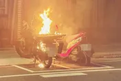 澎湖馬公「加油站旁大火」！烈焰危急畫面直擊