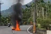 影/台3線重機燒成火球　25歲騎士疑打滑自摔幸輕傷
