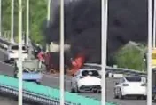 影/國道8號猛烈火警！「3噸半整輛狂燃」傷亡不明
