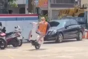 影/台中加油站驚見獨輪車「龜仙人」騎獨輪車！　最高恐噴8萬