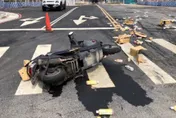 新莊女開車闖紅燈撞飛機車　送貨男「髖關節斷裂」重傷