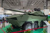 台北航太展首公開105公厘輪型戰車　將量產汰換陸軍M41D戰車