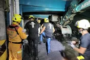 影/台中消防局跨縣市馳援花蓮　35名特搜隊徹夜救援