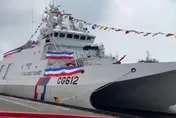 影/幫海鯤號交船風波救火？海巡蘇澳艦今下水典禮