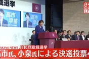 自民黨總裁選舉首輪投票結果出爐！高市、小泉第二輪投票對決