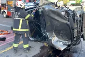 台北港轎車高速逆向撞4車　單車騎士傷重不治
