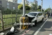 4口家出遊天人永隔！台南25歲父打盹自撞燈桿「女嬰不治」