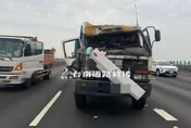 塞爆！國1北上台南段「2大貨車追撞」釀回堵　上班請注意
