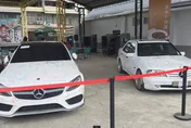 影/超貴畫布！屏東潮州車展供賓士車塗鴉　現場童：很棒！