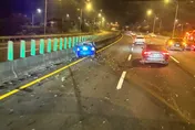 影/國3柳營段滿地金屬片！17車閃避不及輾過去　4人輕傷