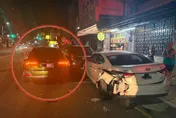 影/台中醉辣妹開BMW成「行動神主牌」！撞3車還衝上人行道