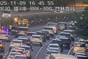 國3竹林段3車連環追撞！車流回堵5公里　警消急搶救