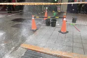 北市林森北路施工挖破瓦斯管　警消封鎖現場警戒