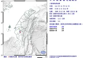 9:06台南地震！　規模3.4、最大震度2級