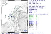 地牛翻身！雲林凌晨3:43發生規模4.3有感地震  最大震度4級