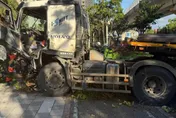 影/淡水淡金路拖板車失控狂剷路燈　駕駛送醫不治