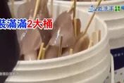 影/高雄攤商竟將魷魚串放油漆桶！　衛生局限期要求改善