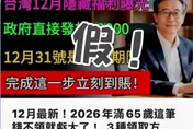 長輩圖、影片藏「春節補助1.2萬」假消息　警通報下架