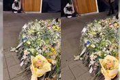 無辜騎士被張文殺害！民眾獻花目睹「姊姊深夜祭悼」痛哭