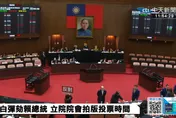 彈劾賴清德提案通過　贊成60票、反對51票