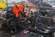 軍人妹崩潰！海巡空勤士官長休假國3遇死劫　黑車遭夾擊變形