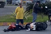高雄碼頭7區驚悚車禍　騎士碰撞拖板車腳掌遭輾斷