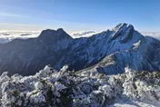 影/玉山放晴成「白雪世界」！民眾嗨衝武嶺堆雪人