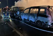 國3霧峰段5車追撞2車起火！2人緊急送醫　回堵3公里