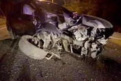 影/雲林驚見毀滅性事故！「車撞成鐵麻花、電桿斷」慘烈直擊