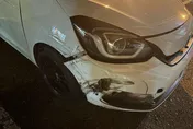 影/驚悚瞬間曝！國1新竹段惡男鬼切撞車「飄移」逃逸