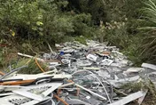 苗栗雙潭村山林遭亂倒裝潢廢棄物　居民怒吼：可惡至極