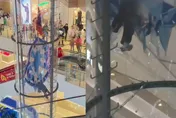 影/陸童玩商場裝飾氣球「被帶上天」　驚險懸掛半空…消防急救援