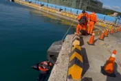 影/澎湖馬公商港男子不慎落海　岸巡丟救生圈即刻救援