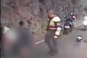 影/天人永隔！一家人騎車遊中橫「母摔溝慘死」近距離畫面曝