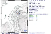 花蓮秀林鄉23:46規模3.9地震「最大震度3級」　4縣市有感