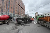 桃園蘆竹消防車遭撞側翻　7人受傷送醫