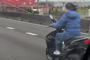 影/用命爭路權？「無帽男」騎125CC機車國道狂飆