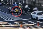 影/新黨游智彬民進黨中央黨部丟雞蛋　遭警架離送辦