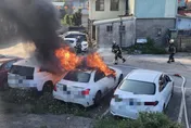 北投關渡宮旁賓士車遭烈焰吞噬　警查出竟是人為造成